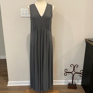 Soft Surroundings Charcoal Knit Maxi Dress Sz Medium